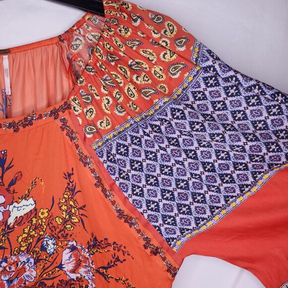 Free People Top Small Colorful Floral Positano Off Shoulder - Picture 4 of 11